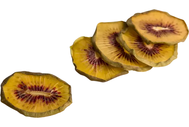 Gedr. rode kiwi schijfjes 80-120st kist 15 stuks